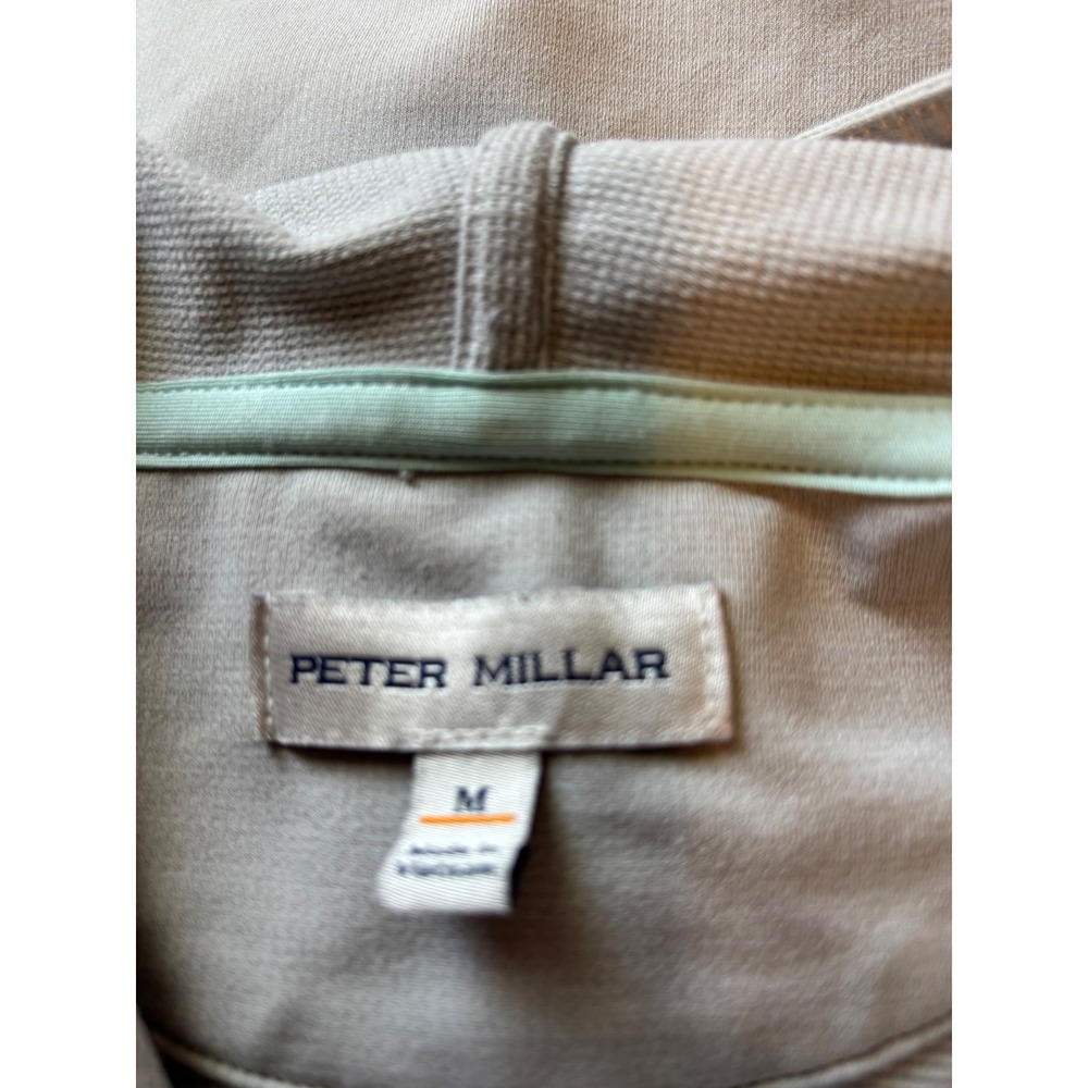Peter Millar Crown Sport Mens Grey Performance Hoodie TCC Logo Golf Pullover M - Picture 4 of 7